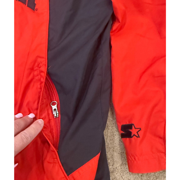 Starter Nebraska Huskers Jacket Windbreaker Lined Pullover Jacket Large - Picture 6 of 9